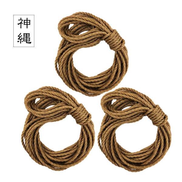 NATURAL- Jute Rope Set of 3 【Beeswax processed】｜Kaminawa