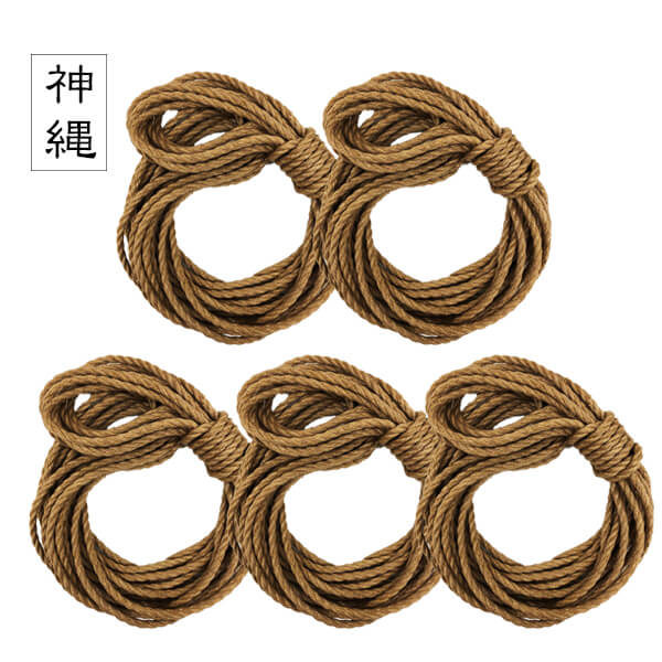 NATURAL- Jute Rope Set of 5 【Beeswax processed】｜Kaminawa
